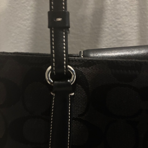 Vintage Black Coach Signature Collection Black Monogramme Lunch Tote - Picture 5 of 7